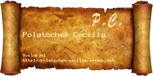 Polatschek Cecília névjegykártya